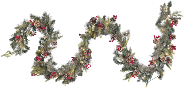 Weihnachtsgirlande LED PAIMIO 270 cm Grün