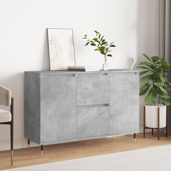 vidaXL Sideboard Betongrau 101,5x35x70 cm Holzwerkstoff 827200