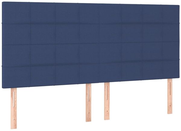 Kopfteil, Bettkopfteil, Minimalistisch Blau 180x5x118/128 cm Stoff