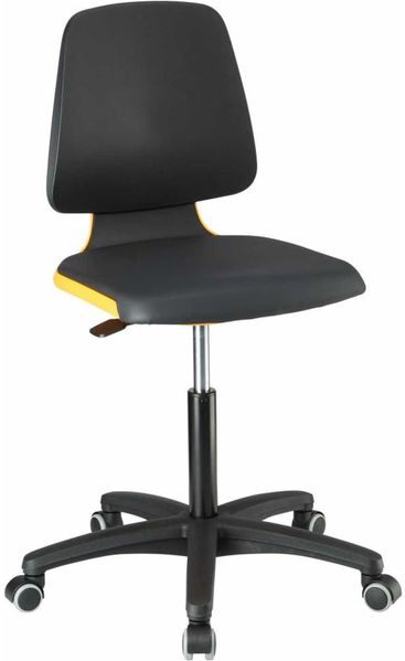 Stuhl Labsit 2 orange Kst. -Leder,m. Rollen