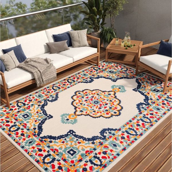 Tapiso Outdoorteppich PATIO, rechteckig, Höhe: 6 mm, In- & Outdoorteppich, Pflegeleicht für Garten, Terrasse, Balkon, Küche