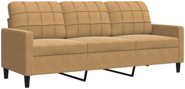 vidaXL 3-Sitzer-Sofa Braun 180 cm Samt 4007641