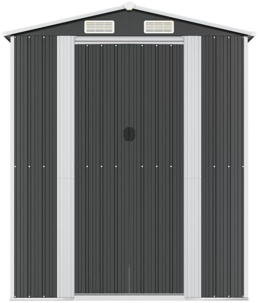 vidaXL Geräteschuppen Anthrazit 192x772x223 cm Verzinkter Stahl 3147456 Bild 3