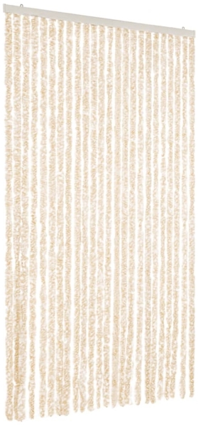 vidaXL Fliegenvorhang Beige und Weiß 100x220 cm Chenille 377344