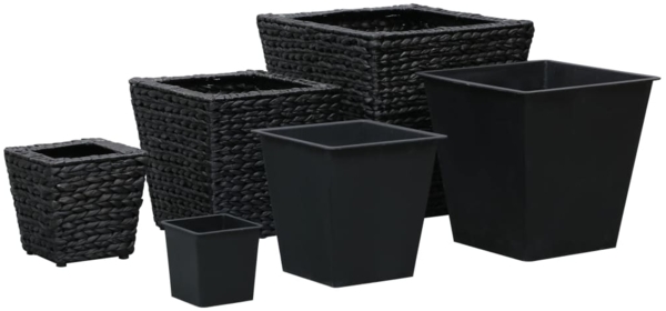 vidaXL Blumenkübel 3 Stk. Wasserhyazinthe Schwarz 45573