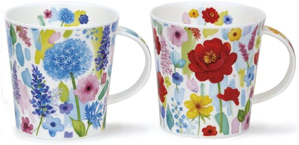 formano Tasse Dunoon, Porzellan, Spülmaschinengeeignet, Mehrfarbig, Blumen, H: 11cm