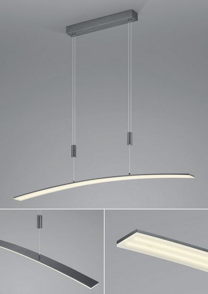 B-Leuchten LED Pendel New Loire Anthrazit