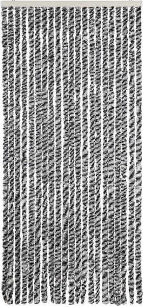 vidaXL Fliegenvorhang Grau, Schwarz und Weiß 90x220 cm Chenille 377335 Bild 3