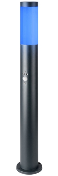 RGB LED Stehleuchte, Edelstahl, Bewegungsmelder, H 80 cm