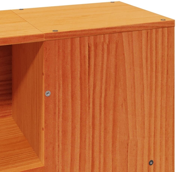 vidaXL Massivholzbett ohne Matratze Wachsbraun 140x200 cm Kiefernholz 3323418 Bild 9