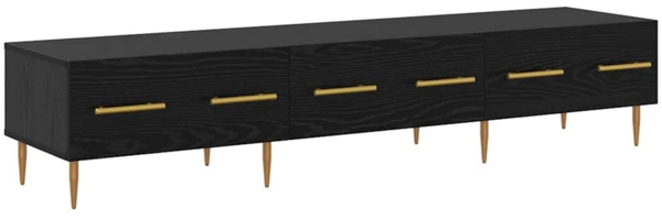 vidaXL TV-Schränk Schwarz Eichen-Optik 150 x 36 x 30 cm Holzwerkstoff 882319