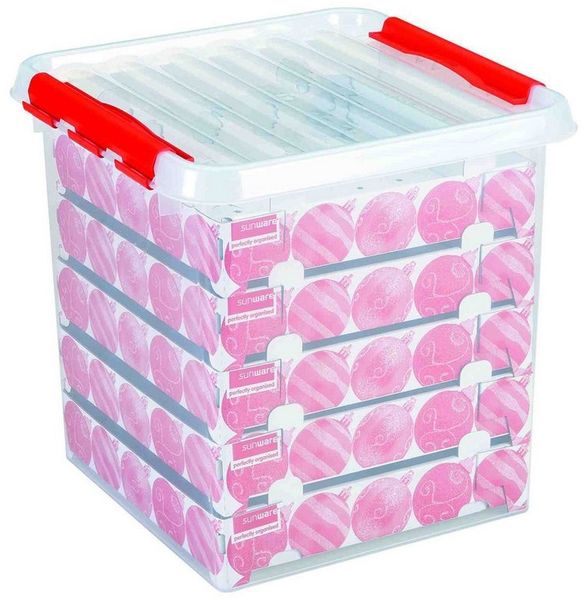 Sunware Aufbewahrungsbox Q-line Weihnachtsbox 38 L zur Aufbewahrung von Weihnachtskugeln