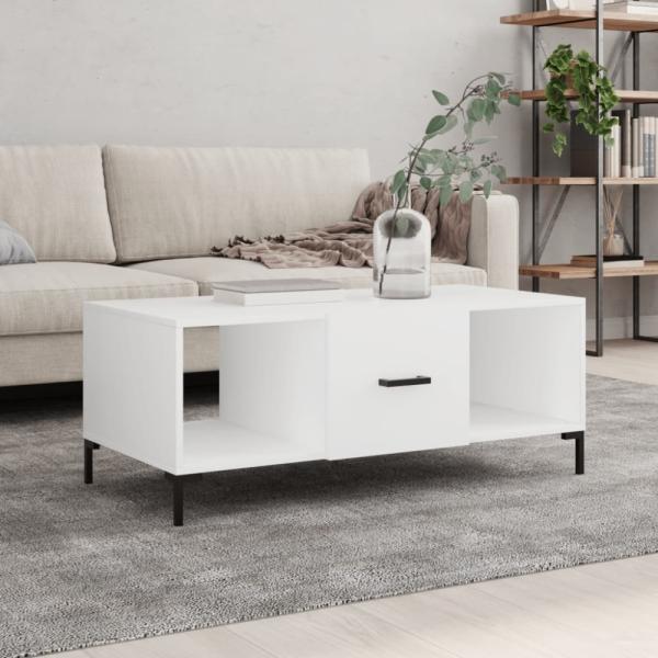 vidaXL Couchtisch Weiß 102x50x40 cm Holzwerkstoff 829300