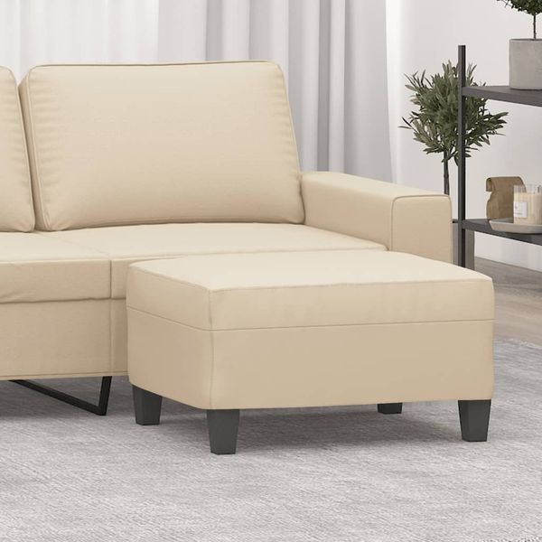 vidaXL Fußhocker Creme 70x55x41 cm Mikrofasergewebe 349365