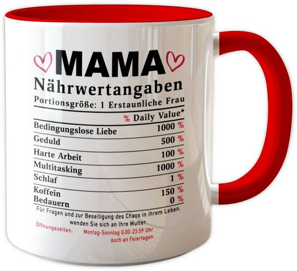 Giftandprint Tasse für Mutter - Mama Tasse als Geschenk zum Muttertag Muttertagsgeschenk, 1-tlg, Keramik, Muttertagsgeschenk, Geschenke für Frauen, Mit Geschenkbox