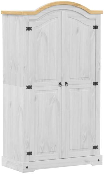 vidaXL Kleiderschrank Corona Weiß 102x52x186 cm Massivholz Kiefer 4012155 Bild 1