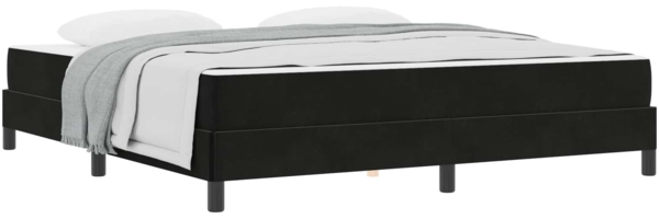 vidaXL Boxspringbett mit Matratze Schwarz 180 x 210 cm Stoff 3398757