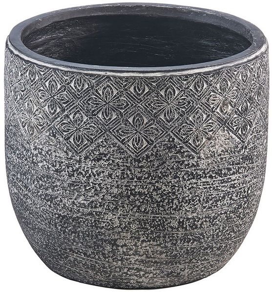Kobolo Blumentopf Pflanztopf STONE groß Fiberglas mit Entwässerungsloch, Pflanzkorb (Einzelstück, 1 St, 1 Stück), Dm. 45 cm