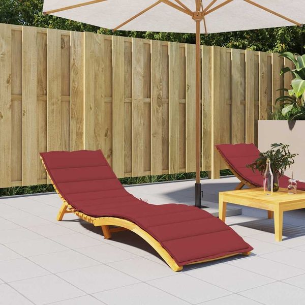vidaXL Sonnenliegen-Auflage Weinrot 200x70x3 cm Oxford-Gewebe 314227