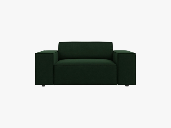 Micadoni Sessel Jodie 1-Sitzer Samt Bluvel Flaschengrün