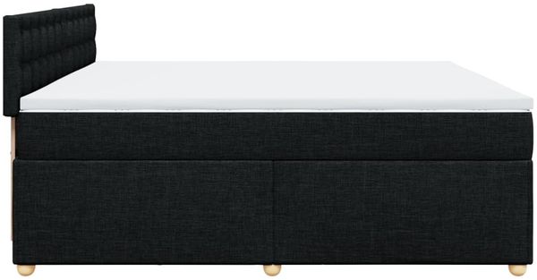 vidaXL Boxspringbett mit Matratze Schwarz 200x200 cm Stoff 3286803 Bild 5
