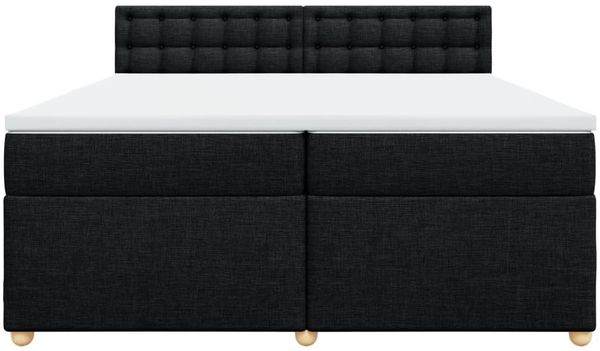 vidaXL Boxspringbett mit Matratze Schwarz 200x200 cm Stoff 3286803 Bild 4