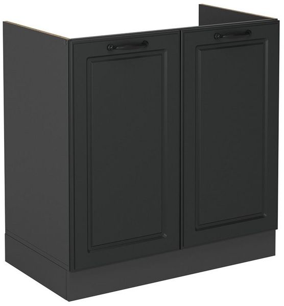 Spülenunterschrank R-Line Anthrazit Landhaus 80 cm ohne Arbeitsplatte Vicco Bild 5