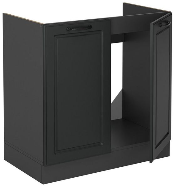 Spülenunterschrank R-Line Anthrazit Landhaus 80 cm ohne Arbeitsplatte Vicco Bild 3