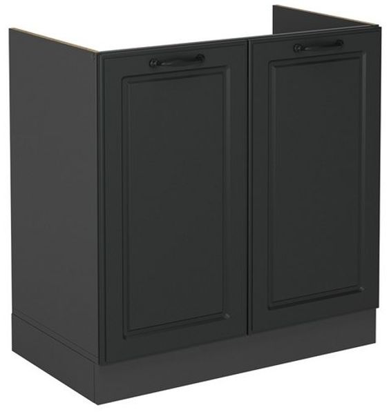 Spülenunterschrank R-Line Anthrazit Landhaus 80 cm ohne Arbeitsplatte Vicco Bild 4