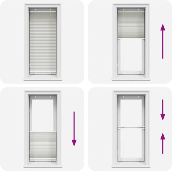 vidaXL Plissee Hellgrau 55x100 cm Stoffbreite 54,4 cm Polyester 4015321 Bild 4