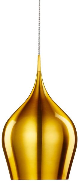 Pendelleuchte, Aluminium goldfarben, H 160 cm