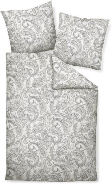 Janine Biber Bettwäsche Davos 155x220 Paisley braun grau sand 65152-08