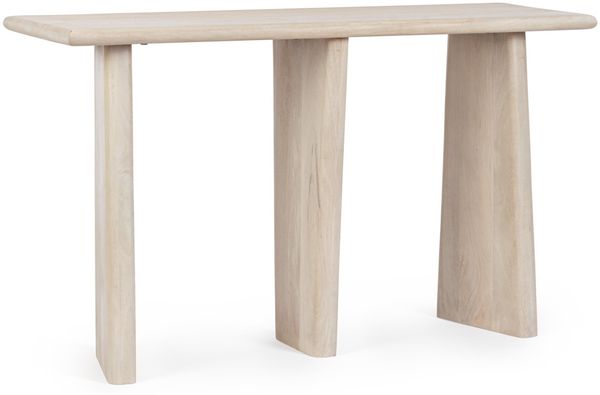 Konsole Catecaza aus Mangoholz, modern und natürliches Design, 130 cm, natur