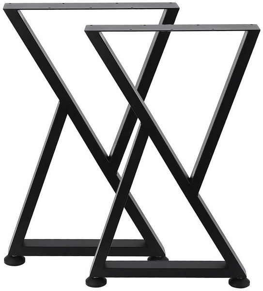 GarveeMore Tischbein Tischbein 2x Tischbeine X-Form Design aus pulverbeschichtetem Stahl, Möbelfüße 46x71cm Metall Tischkufen,für Esstisch DIY-Projekte