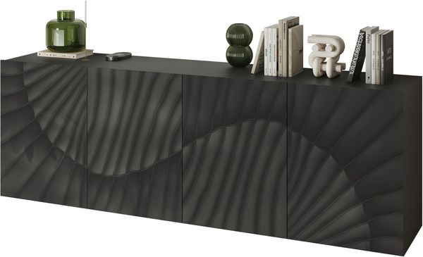INOSIGN Sideboard Snake Breite 241 cm, moderne Kommode mit 4 Türen, Anrichte mit viel Stauraum, Front mit besonderem Siebdruck
