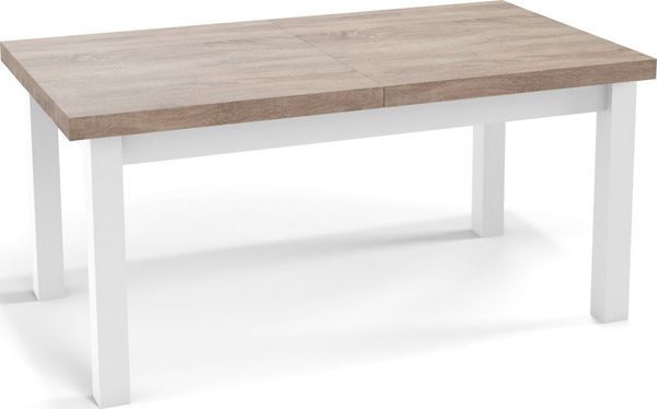 WFL GROUP Esstisch Avena ausziehbar rechteckig modern mit weißen Holzbeinen (MADE IN EU, 5 Gr. – 120/140/160/170/200 cm ausziehbar auf 160/180/210/250/300 cm), platzsparender Tisch in Holzoptik für Küche, Esszimmer oder Wohnzimmer Bild 2