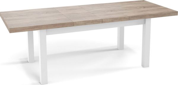 WFL GROUP Esstisch Avena ausziehbar rechteckig modern mit weißen Holzbeinen (MADE IN EU, 5 Gr. – 120/140/160/170/200 cm ausziehbar auf 160/180/210/250/300 cm), platzsparender Tisch in Holzoptik für Küche, Esszimmer oder Wohnzimmer Bild 4