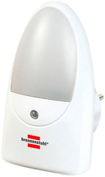 Brennenstuhl LED-Orientierungslicht / Nachtlicht mit Dämmungssensor für die Steckdose (sanftes und unaufdringliches Licht, mit 2 LEDs) weiß