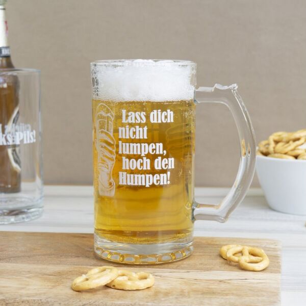Geda Labels GmbH Bierglas Lass dich nicht Lumpen, 1-tlg, Glas, Klar, 500ml, in Geschenkverpackung