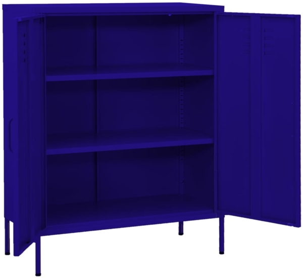 vidaXL Lagerschrank Marineblau 80 x 35 x 101,5 cm Stahl [336163]