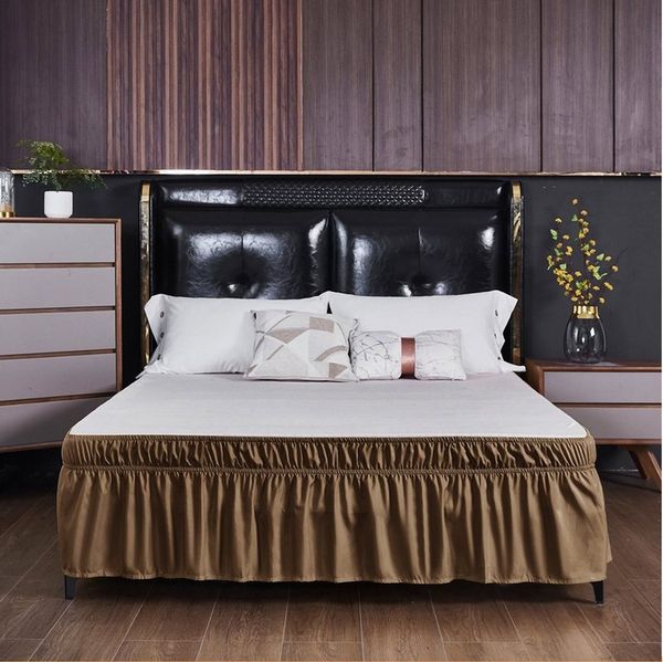 Rosnek Bettwäsche 40cm Bettrock, elastisch, für Schlafzimmer Queen King CK Bett, 1 teilig