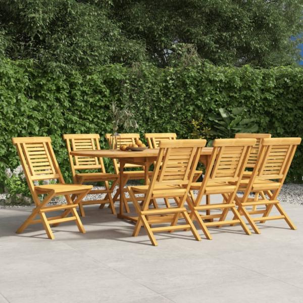 vidaXL Gartenstühle 8 Stk. Klappbar 47x63x90 cm Massivholz Teak 3155048