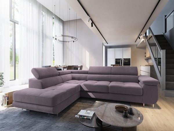 Masseno Ecksofa SELVA mit Schlaffunktion L-Form, Sofa mit Bettkasten