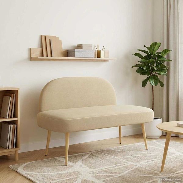 vidaXL Gepolsterte Bank mit Rückenlehne Hellgrün-Grau 110 x 60 x 76 cm 42040780