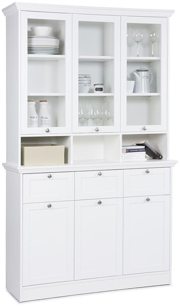 Buffet >Landsted< in Weiß - 120x200x40cm (BxHxT) Bild 2