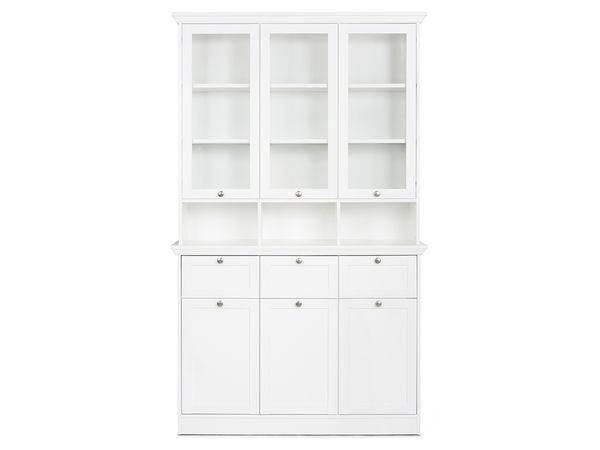 Buffet >Landsted< in Weiß - 120x200x40cm (BxHxT) Bild 5