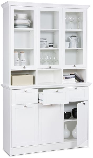 Buffet >Landsted< in Weiß - 120x200x40cm (BxHxT) Bild 4