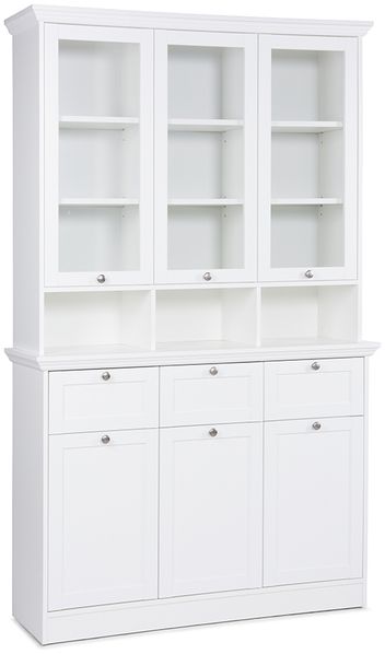 Buffet >Landsted< in Weiß - 120x200x40cm (BxHxT) Bild 3