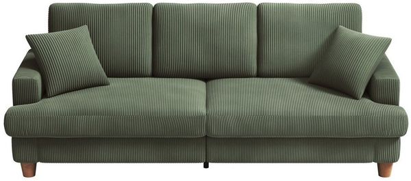 ToteBox 3-Sitzer Bequeme Cord Loveseat Sofa mit Federkissen für Wohnzimmer, Büro Couch
