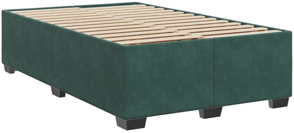 vidaXL Boxspringbett mit Matratze Dunkelgrün 120x190 cm Samt 3290861 Bild 5